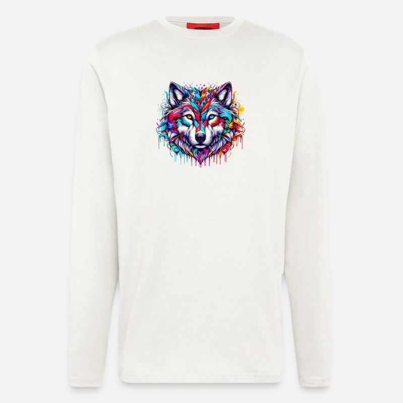Wolf - Langarmshirt - made by SPREAD - OFF WHITE
