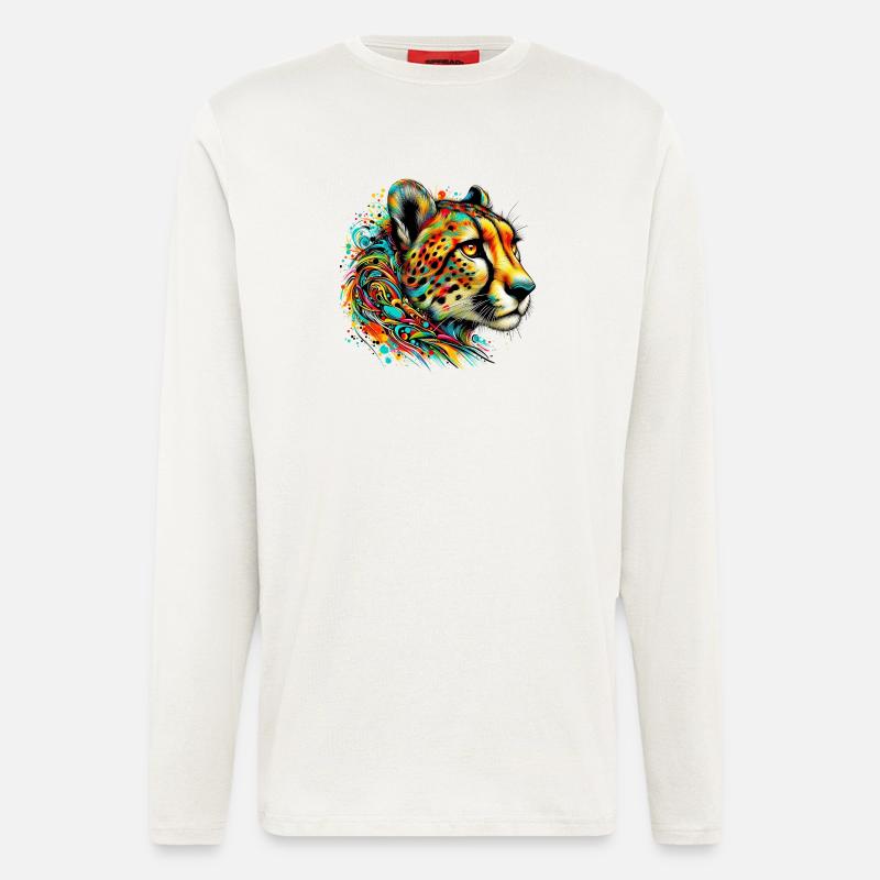 Gepard - Langarmshirt - made by SPREAD - OFF WHITE