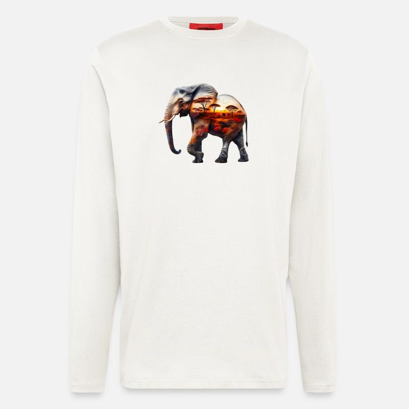 Elefant - Langarmshirt - made by SPREAD  - OFF WHITE
