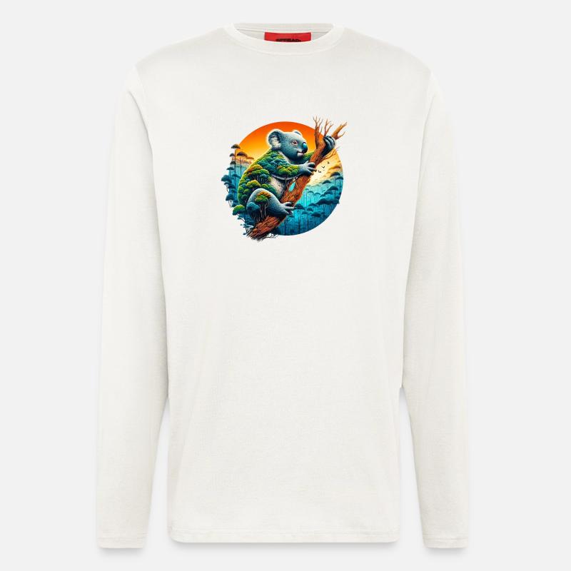 Koala - Manches longues bio décontracté fabriqué en UE - OFF WHITE