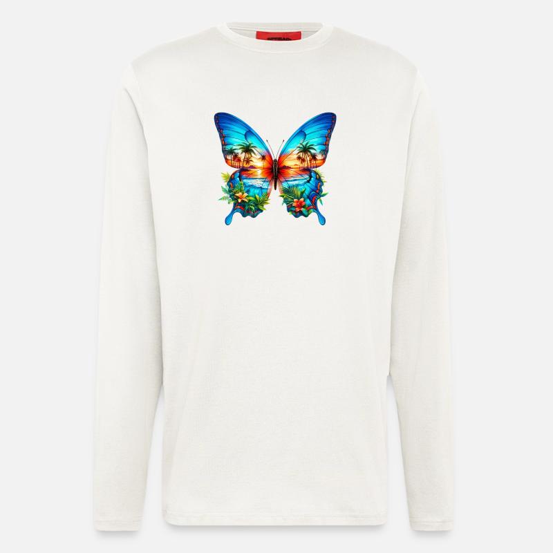 Schmetterling - Langarmshirt - made by SPREAD  - OFF WHITE