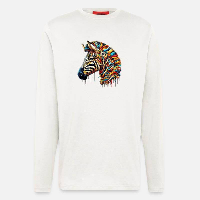 Zebra - Langarmshirt - made by SPREAD  - OFF WHITE