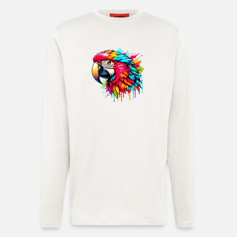 Papagei - Langarmshirt - made by SPREAD  - OFF WHITE