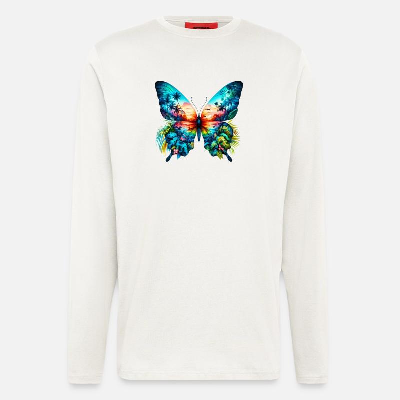 Schmetterling - Langarmshirt - made by SPREAD - OFF WHITE