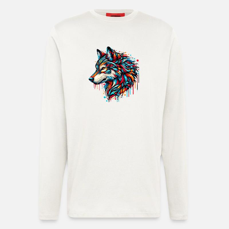 Wolf - Longsleeve - made by SPREAD  - OFF WHITE