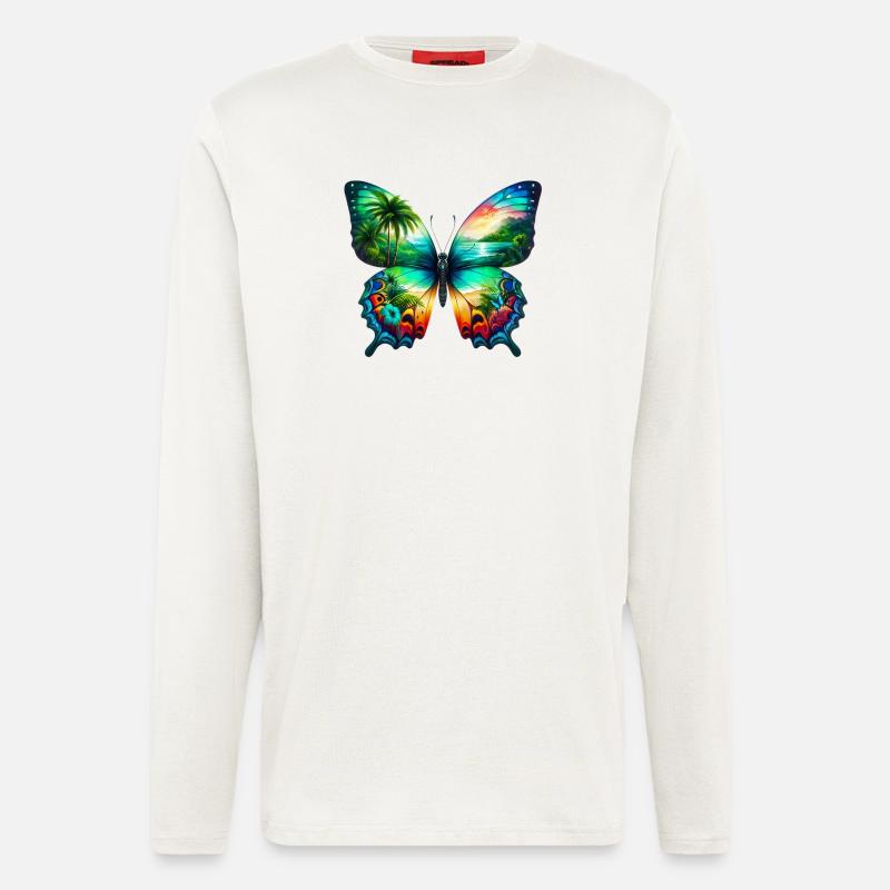 Schmetterling - Langarmshirt - made by SPREAD  - OFF WHITE