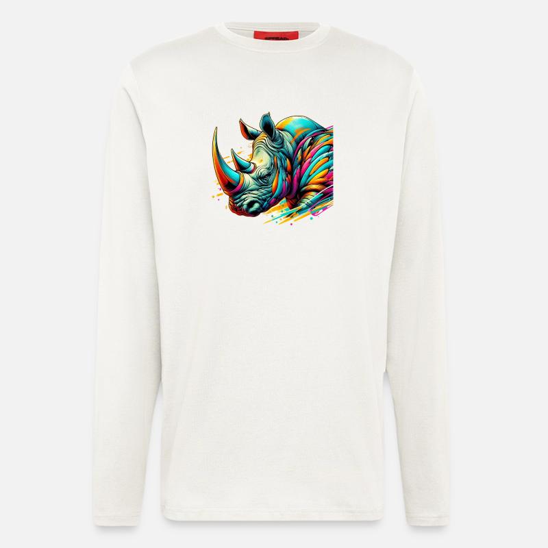 Nashorn - Langarmshirt - made by SPREAD  - OFF WHITE