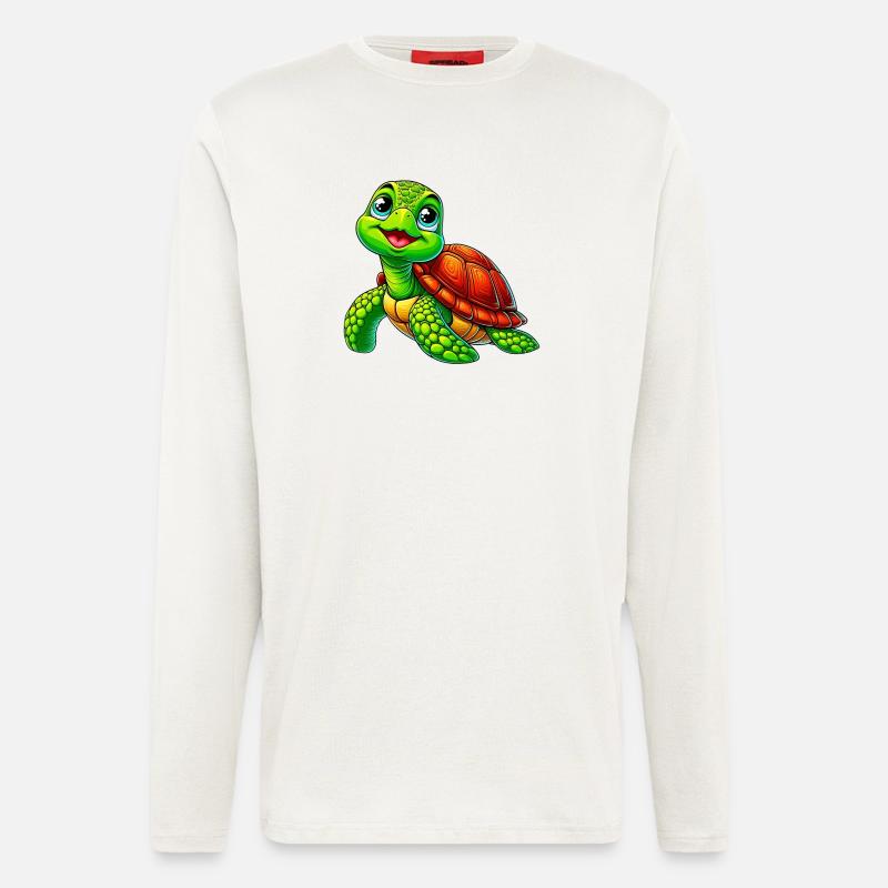 Tortue - Manches longues bio décontracté fabriqué en UE - OFF WHITE