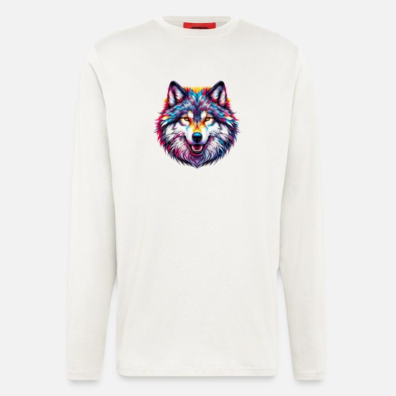 Wolf - Langarmshirt - made by SPREAD - OFF WHITE