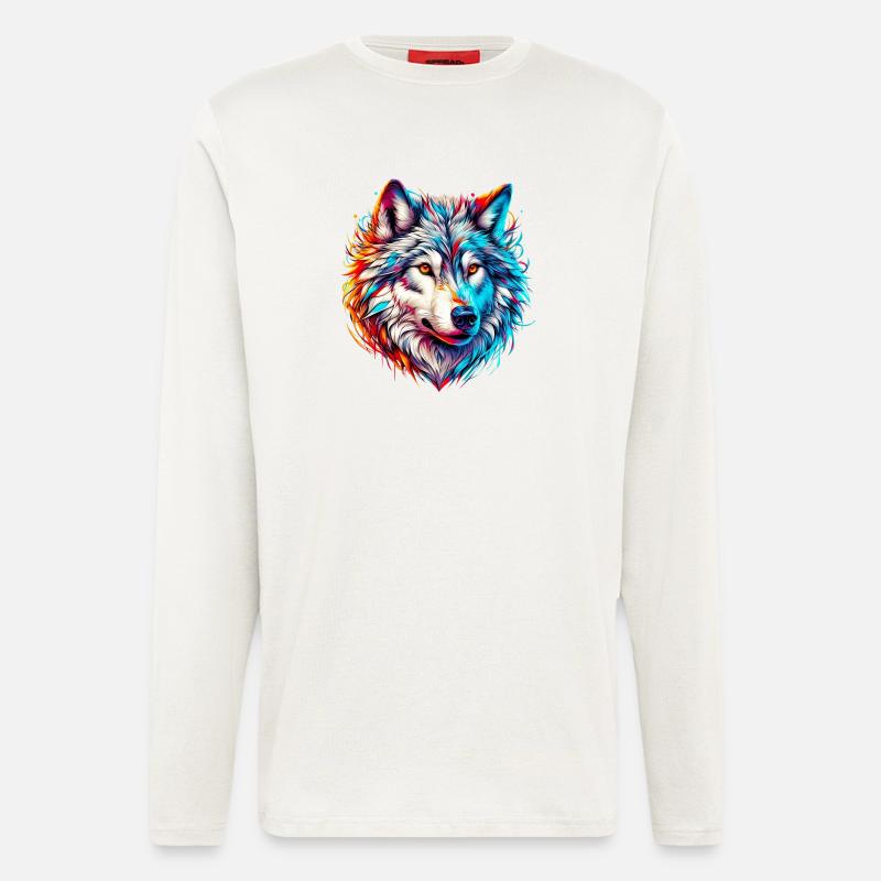 Wolf - Langarmshirt - made by SPREAD  - OFF WHITE