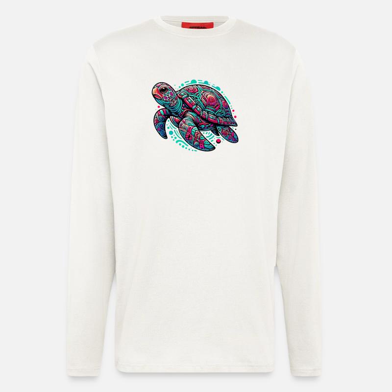 Schildkröte - Langarmshirt - made by SPREAD - OFF WHITE