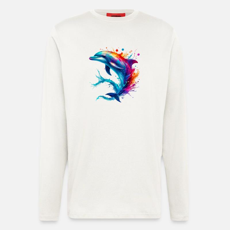 Delfin - Langarmshirt - made by SPREAD  - OFF WHITE
