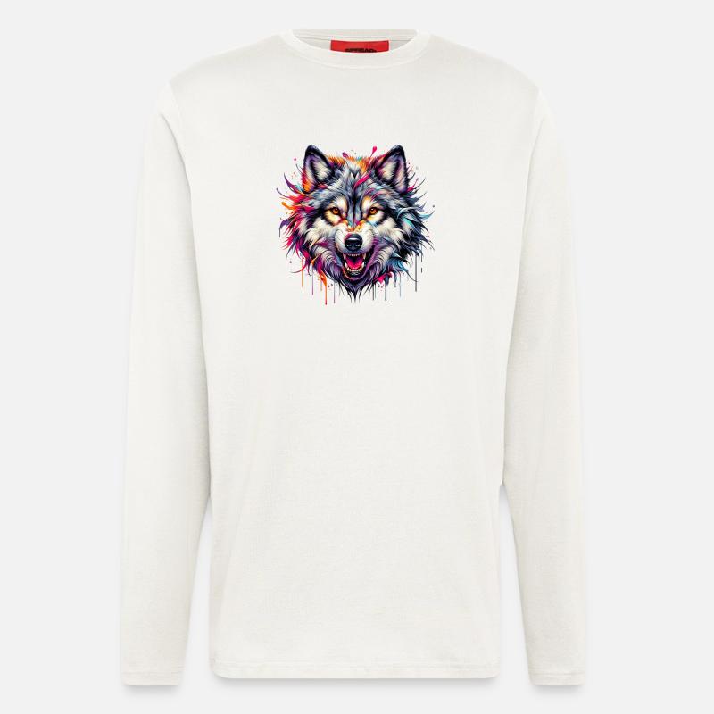 Wolf - Longsleeve - made by SPREAD  - OFF WHITE