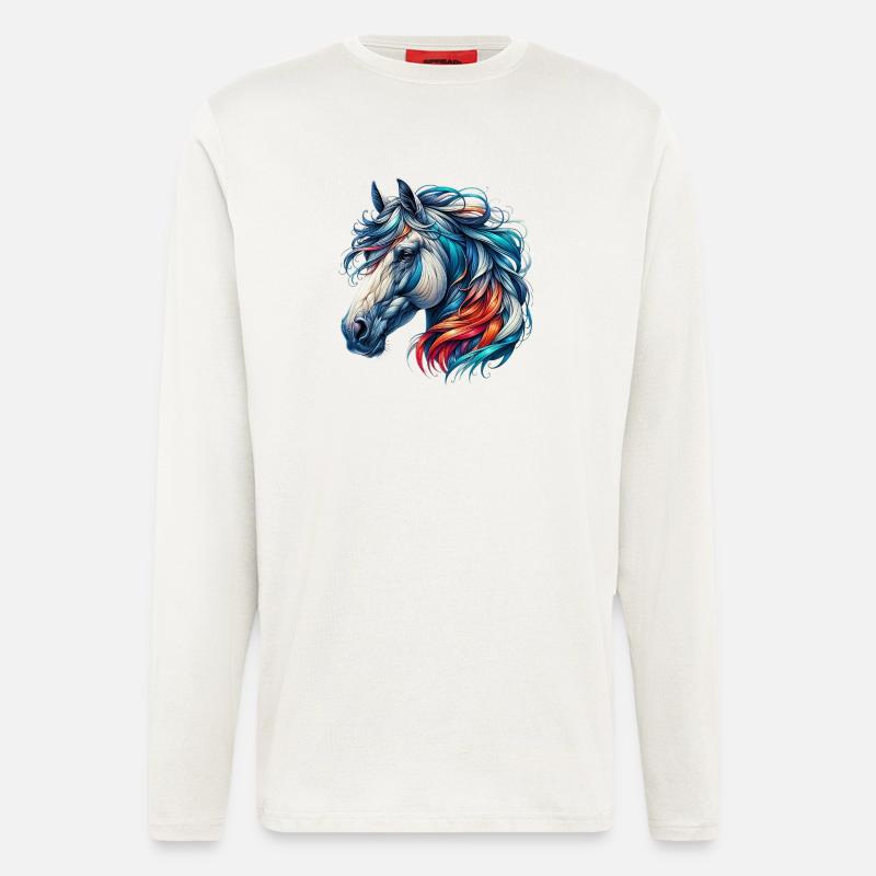 Pferd - Langarmshirt - made by SPREAD  - OFF WHITE