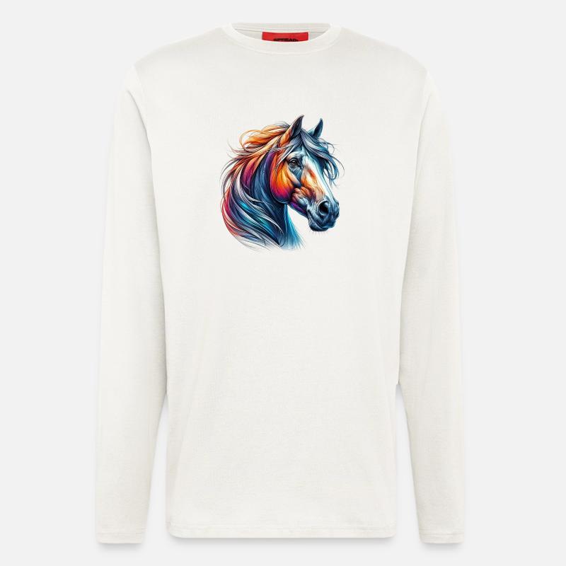 Pferd - Langarmshirt - made by SPREAD  - OFF WHITE