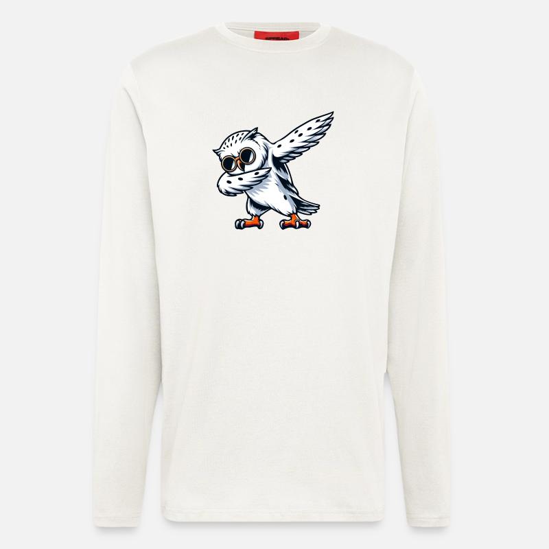 Coole Schneeeule Dabbing Pose - Langarmshirt - made by SPREAD  - OFF WHITE