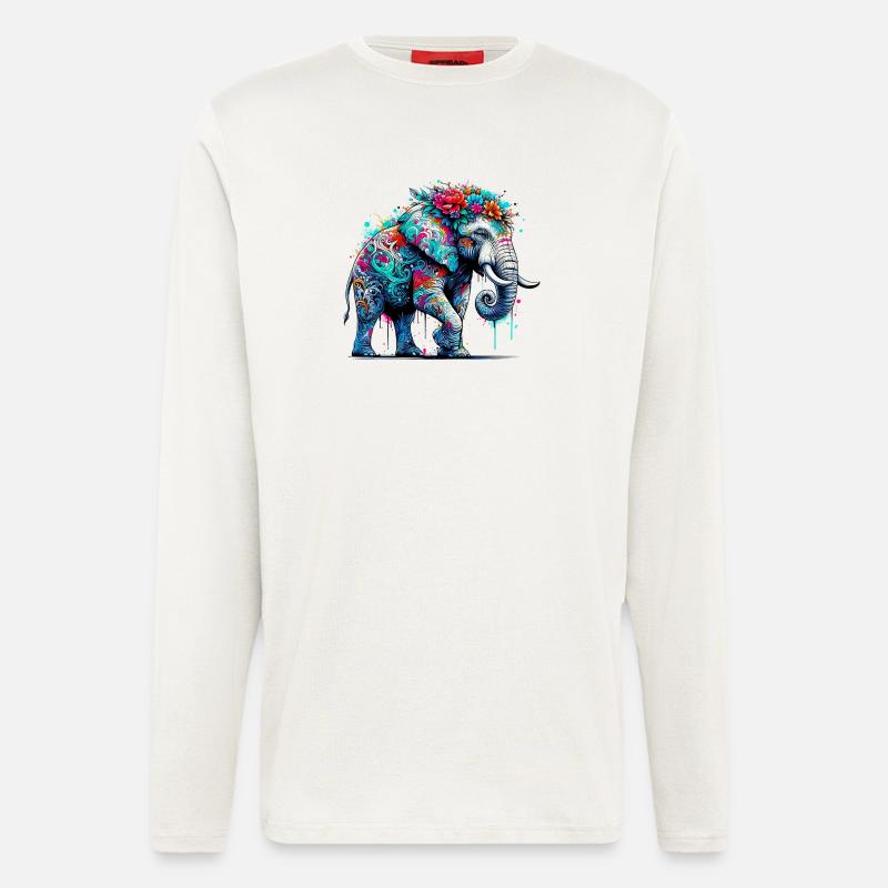 Elefant - Langarmshirt - made by SPREAD  - OFF WHITE