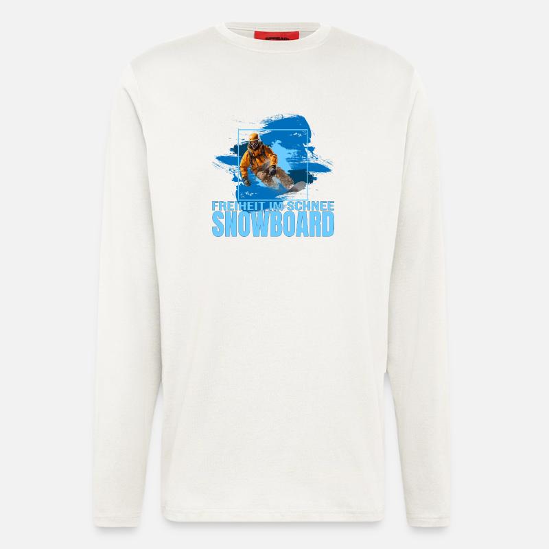 Freiheit im Schnee - Snowboard - Langarmshirt - made by SPREAD  - OFF WHITE