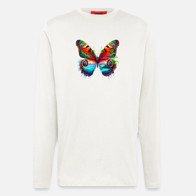 Schmetterling - Langarmshirt - made by SPREAD  - OFF WHITE