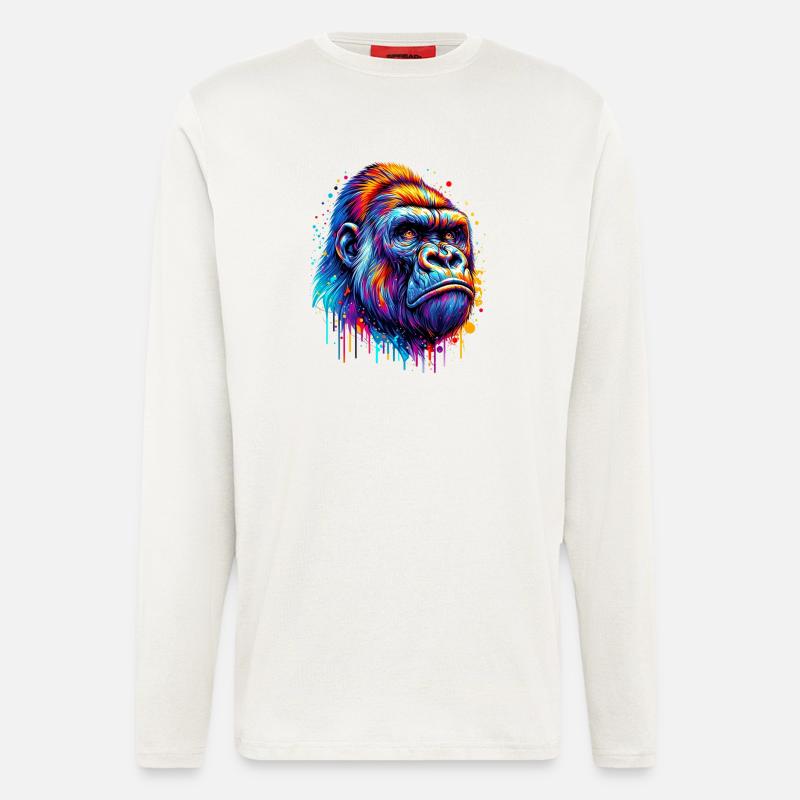 Gorilla - Langarmshirt - made by SPREAD  - OFF WHITE
