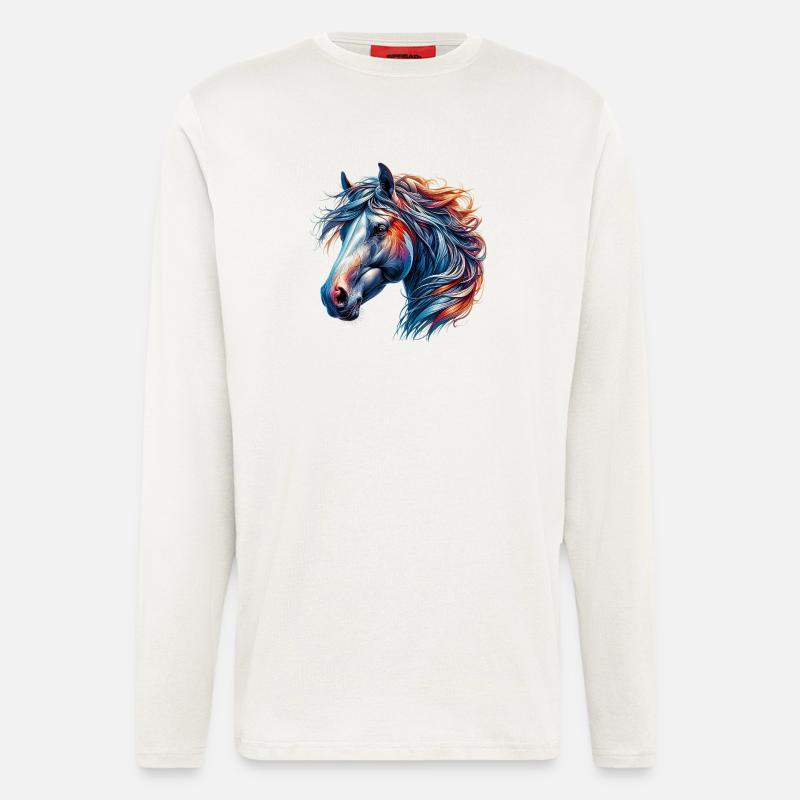 Pferd - Langarmshirt - made by SPREAD  - OFF WHITE