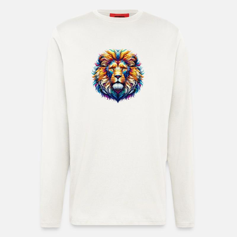 Löwe - Langarmshirt - made by SPREAD  - OFF WHITE