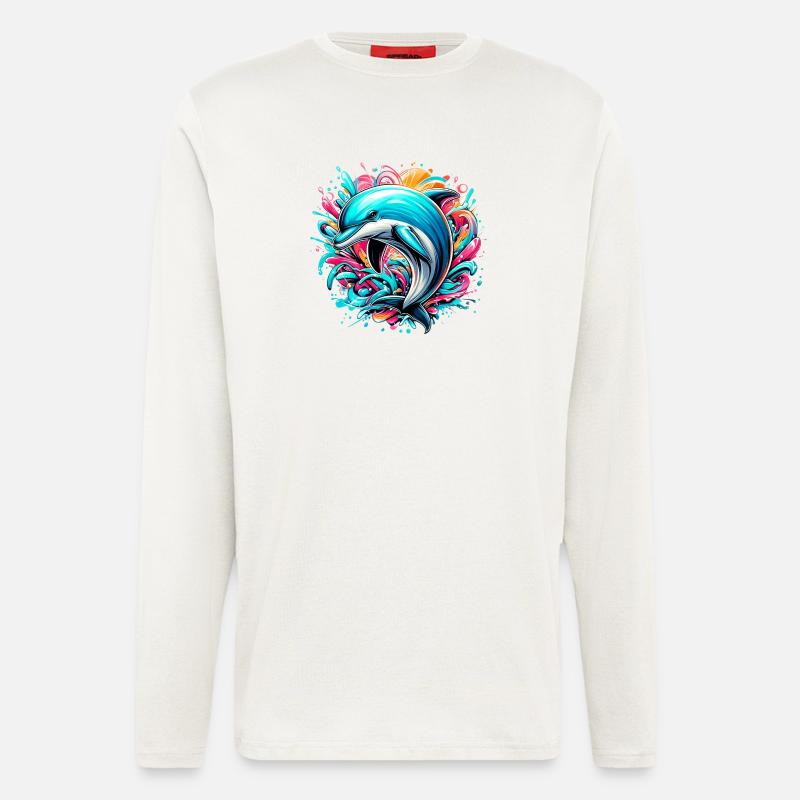 Delfin - Langarmshirt - made by SPREAD - OFF WHITE