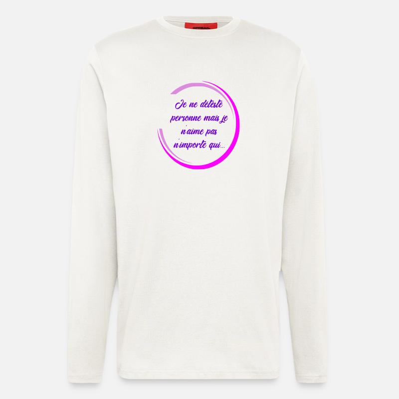 I don't hate anyone - Longsleeve - made by SPREAD  - OFF WHITE