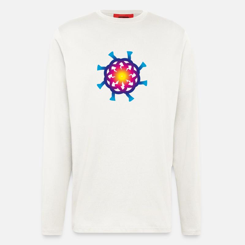 Spectral CIRCLE rainbow - Langarmshirt - made by SPREAD - OFF WHITE