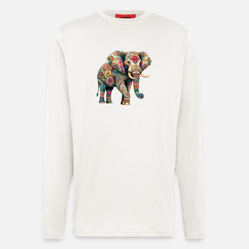 Elefant - Langarmshirt - made by SPREAD  - OFF WHITE