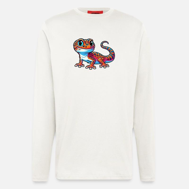 Gecko - Manches longues bio décontracté fabriqué en UE - OFF WHITE