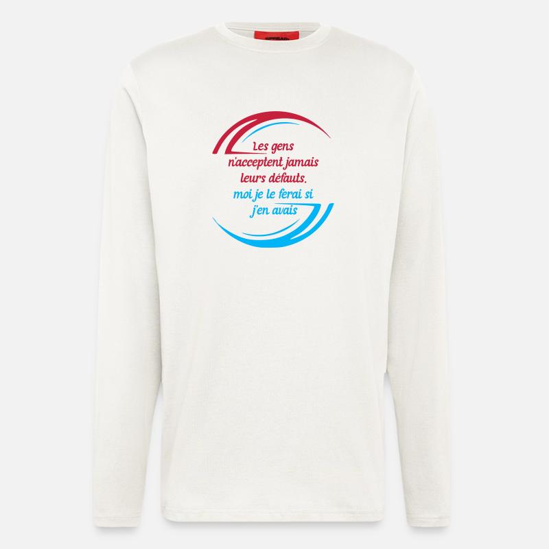 Die Fehler der Menschen - Langarmshirt - made by SPREAD  - OFF WHITE