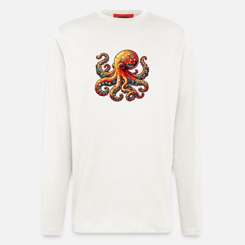 Krake - Langarmshirt - made by SPREAD  - OFF WHITE