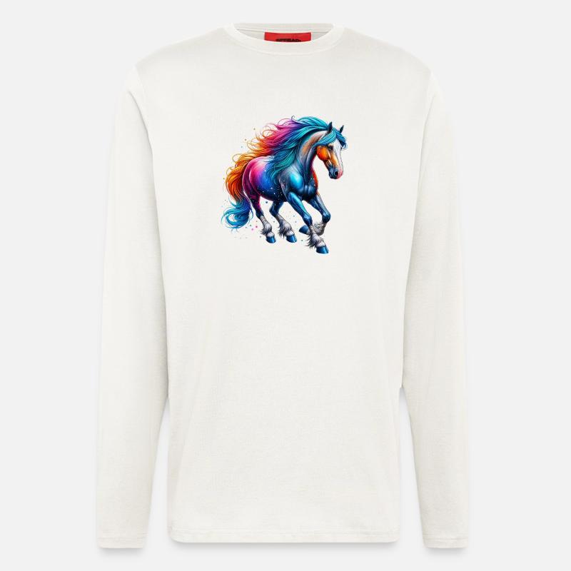 Pferd - Langarmshirt - made by SPREAD  - OFF WHITE