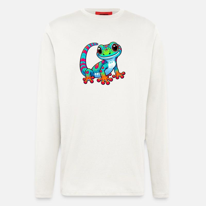 Gecko - Manches longues bio décontracté fabriqué en UE - OFF WHITE