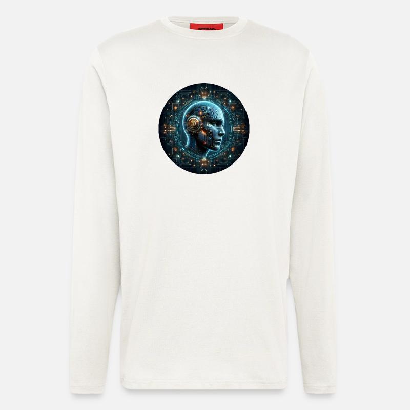 Artificial Intelligence Cyber Head Tech - Longsleeve - made by SPREAD  - OFF WHITE