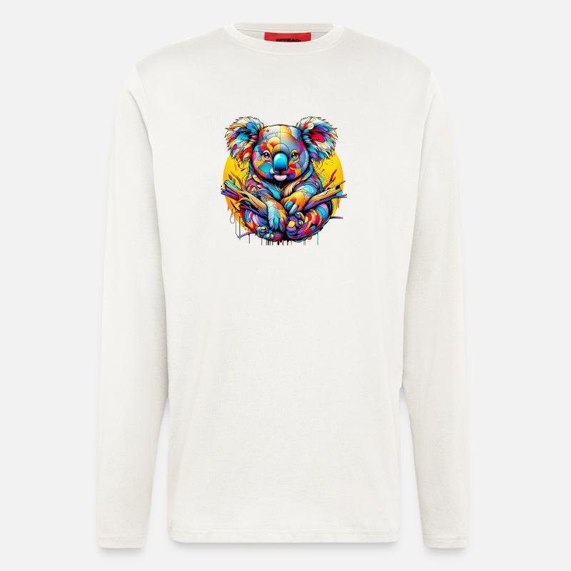 Koala - Manches longues bio décontracté fabriqué en UE - OFF WHITE
