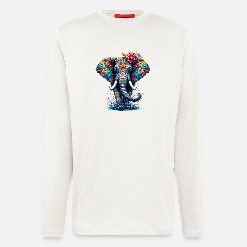 Elefant - Langarmshirt - made by SPREAD  - OFF WHITE