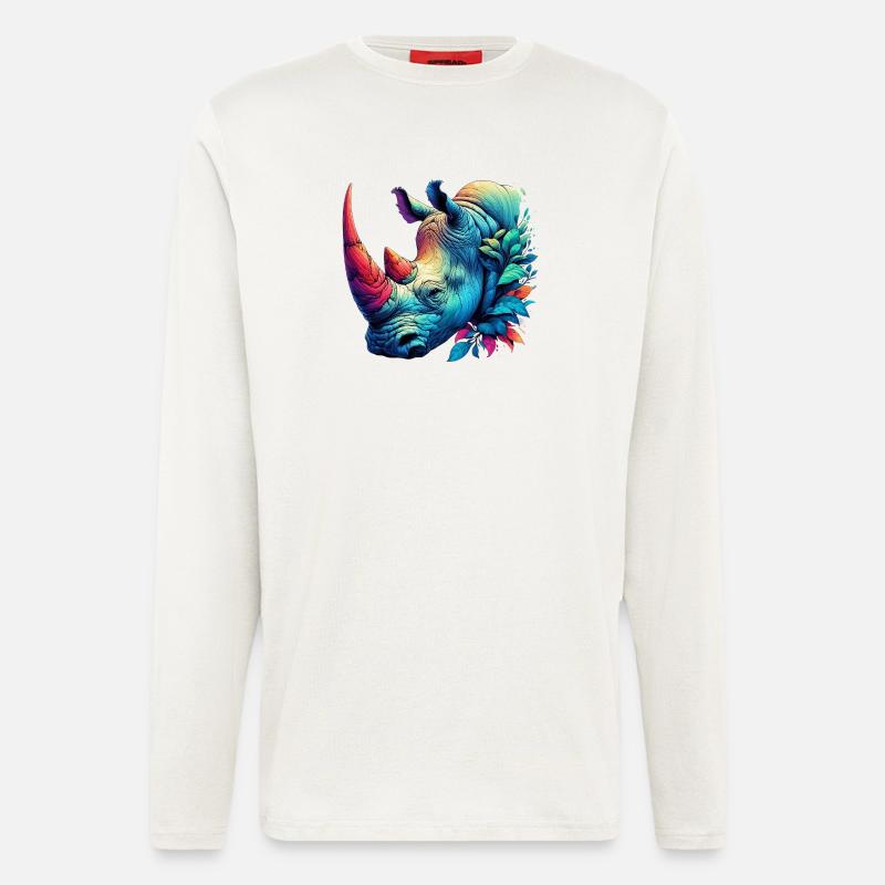 Nashorn - Langarmshirt - made by SPREAD  - OFF WHITE
