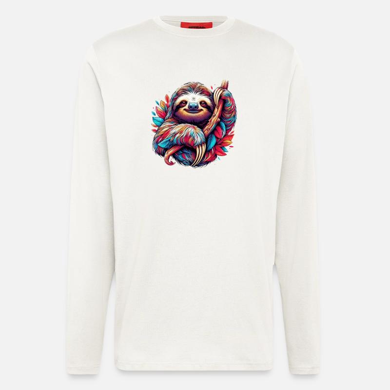 Faultier - Langarmshirt - made by SPREAD - OFF WHITE