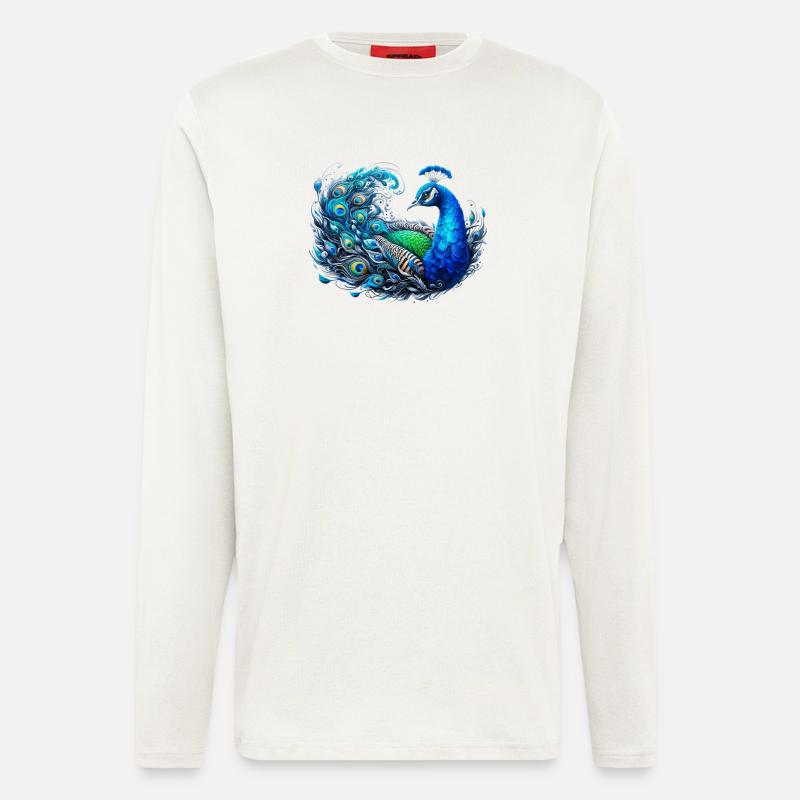 Pfau - Langarmshirt - made by SPREAD  - OFF WHITE