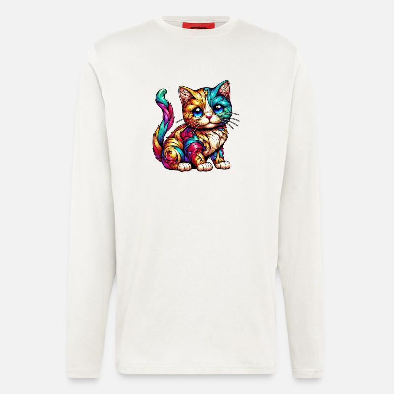 Katze - Langarmshirt - made by SPREAD  - OFF WHITE