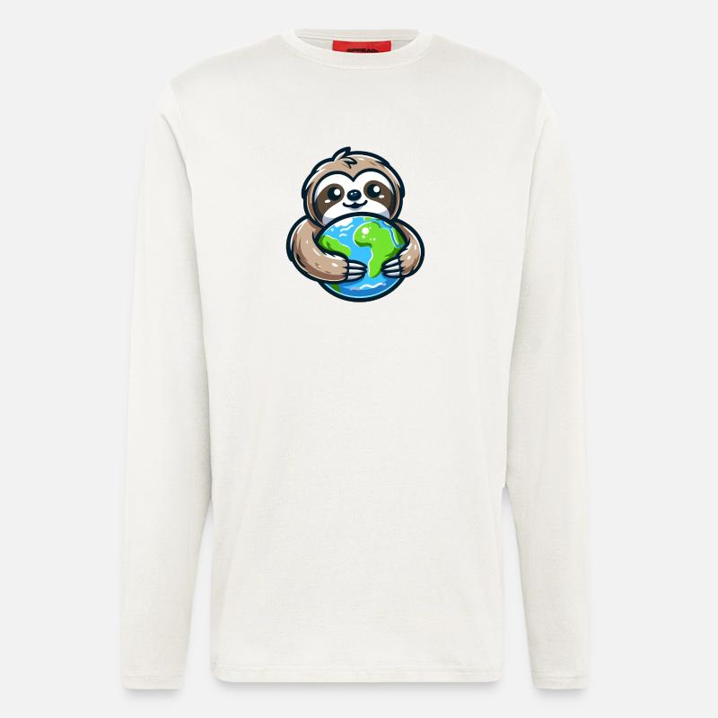Umarme das Erdfaultier - Langarmshirt - made by SPREAD  - OFF WHITE