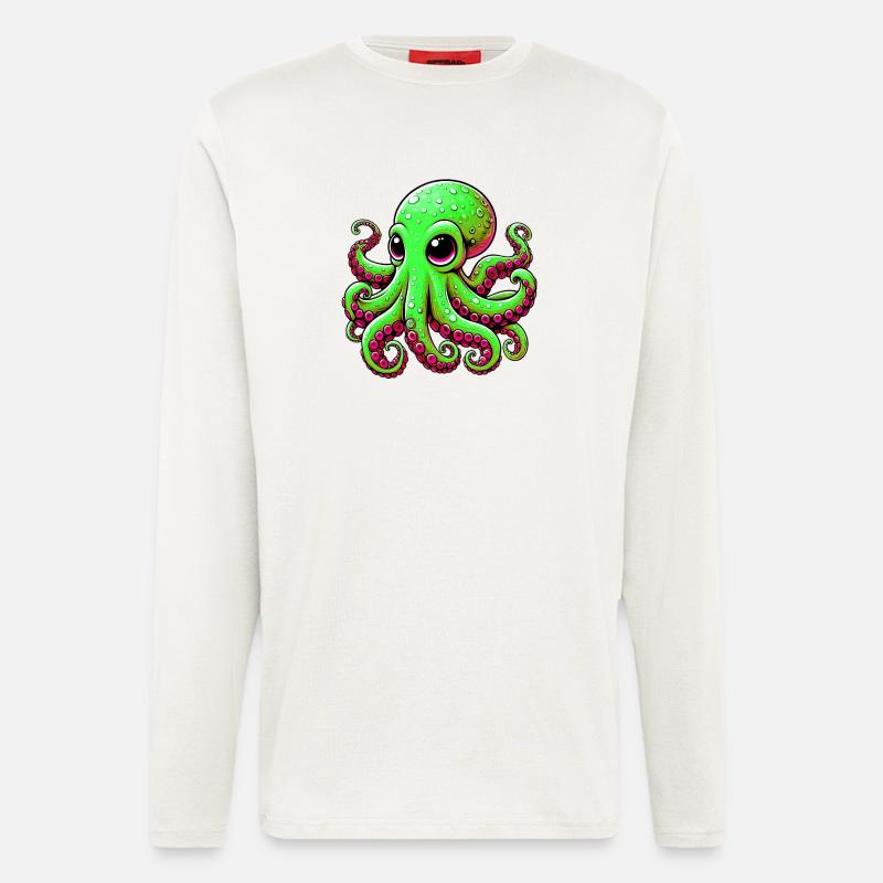 Krake - Langarmshirt - made by SPREAD - OFF WHITE