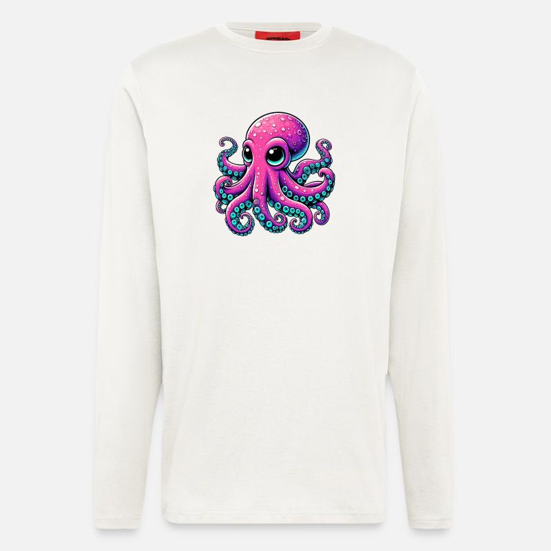 Krake - Langarmshirt - made by SPREAD  - OFF WHITE