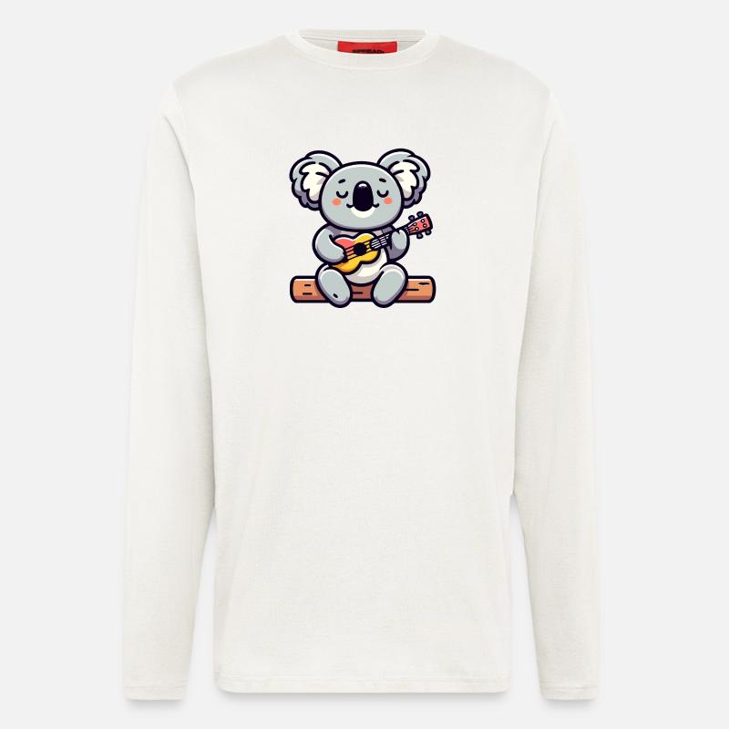Koala Chords: Der Eukalyptus-Melodiker - Langarmshirt - made by SPREAD  - OFF WHITE