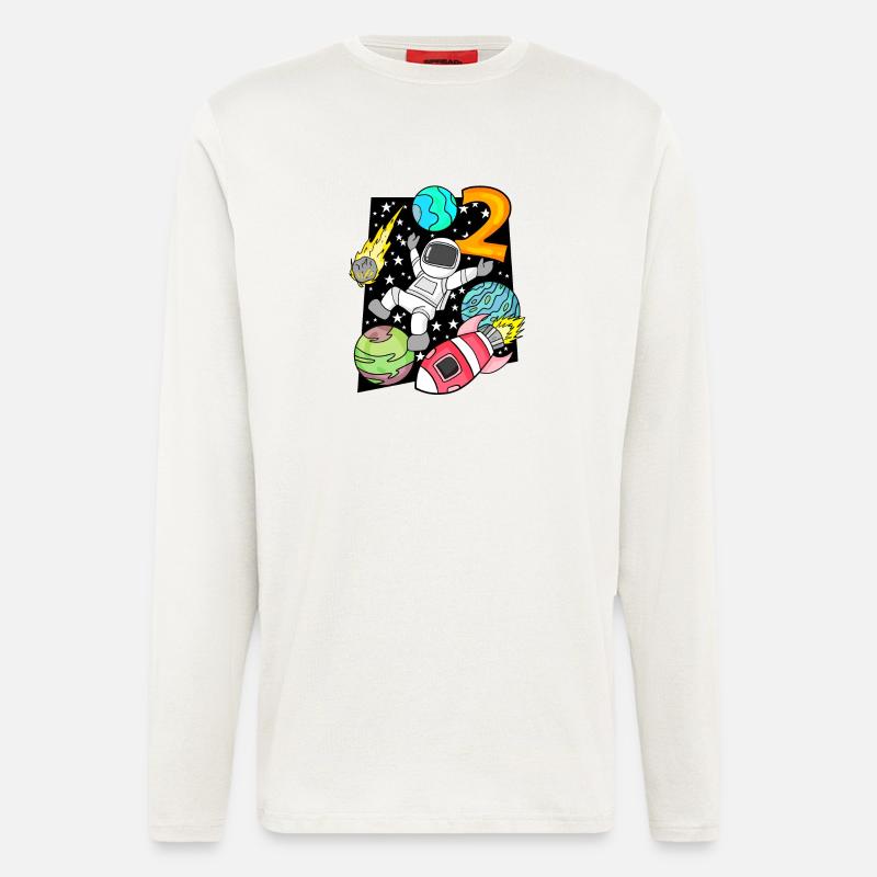 2 Birthday Boy Astronaut - Longsleeve - made by SPREAD  - OFF WHITE