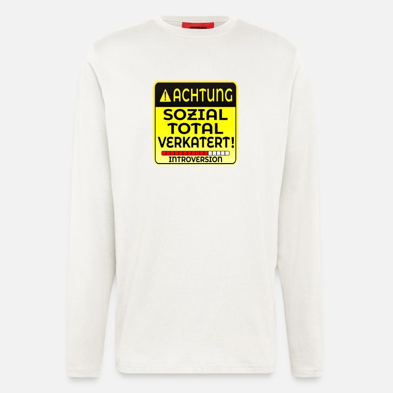INTROVERTIERTE PERSON INTROVERSION IRONIE - Langarmshirt - made by SPREAD  - OFF WHITE