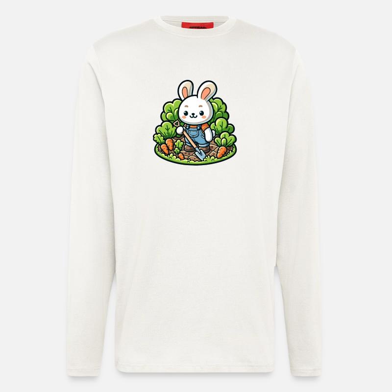 Erntetrichter: Der Gartenhase - Langarmshirt - made by SPREAD  - OFF WHITE
