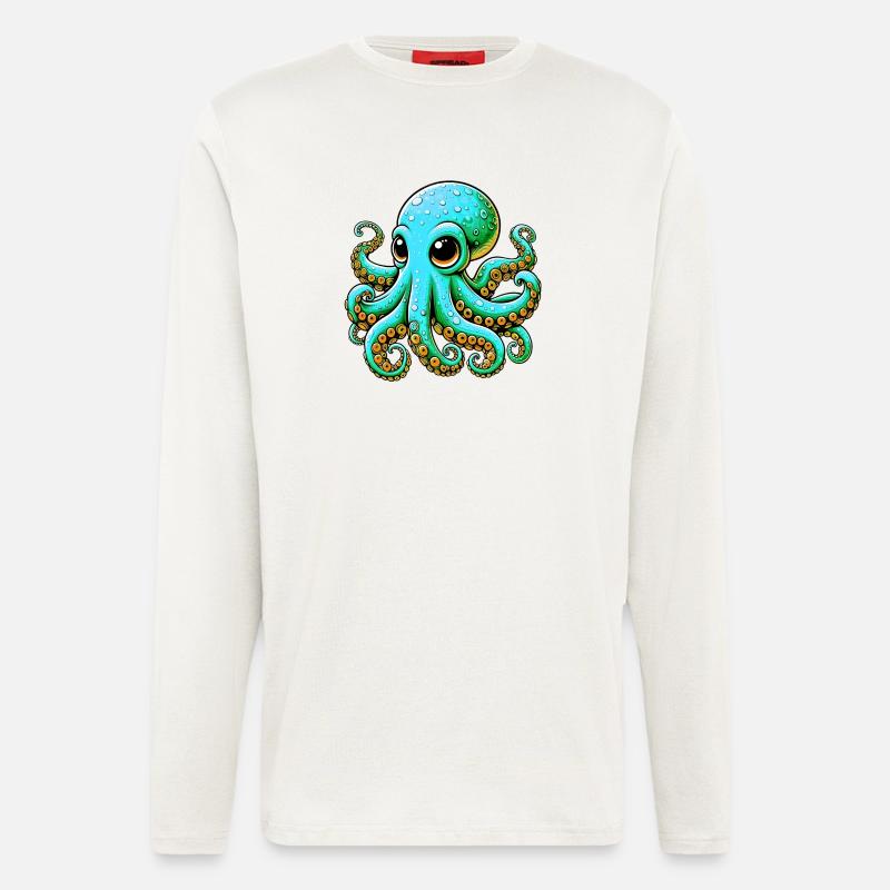 Krake - Langarmshirt - made by SPREAD - OFF WHITE